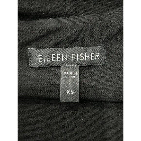 Eileen Fisher Sz XS Black Silk Sleeveless Spaghetti Strap Camisole Top Minimal - Picture 5 of 10